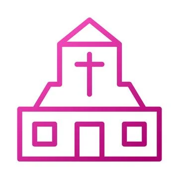 Cathedral Element gradient pink easter illustration Stock Illustration