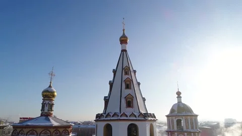 Cathedral of the Epiphany of the Blessed Virgin in Irkutsk. Stock-Footage 165610462
