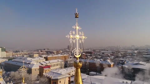 Cathedral of the Epiphany of the Blessed Virgin in Irkutsk. Stock-Footage 165611358