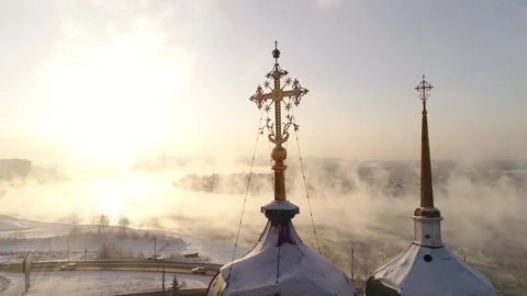 Cathedral of the Epiphany of the Blessed Virgin in Irkutsk. Stock-Footage 165611726