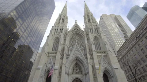 Cathedral Establishing Shot Stock Footage 61171114