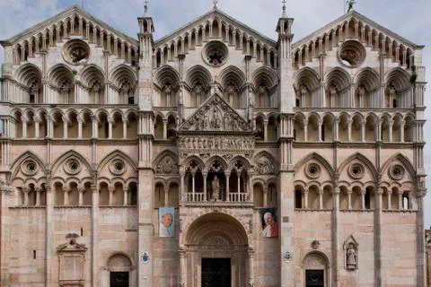 The Cathedral of Ferrara Stock Photos