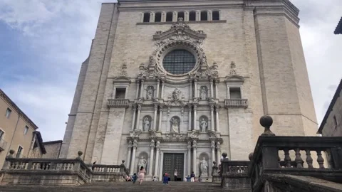 Cathedral of Girona Stock Footage 219811820