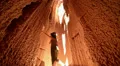 Cathedral Gorge 15 Cathedral Caves Inside Nevada HD Footage