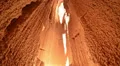 Cathedral Gorge 19 Zoom in Cathedral Caves Inside Nevada HD Footage