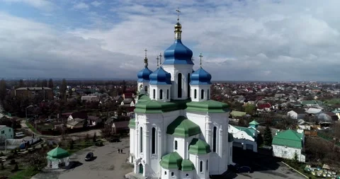 Cathedral of Holy Trinity or Troieshchyna Cathedral Stock Footage 231003209