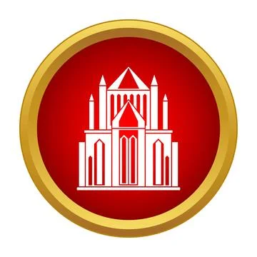 Cathedral icon concept displaying gothic architecture building Stock Illustration