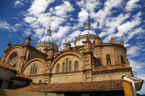 Cathedral of the immaculate conception in cuenca, ecuador Stock Photos