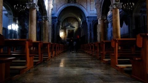 Cathedral Interior (Piazza del Duomo, Lecce) Stock Footage 123419010