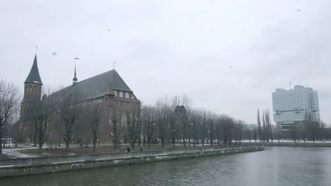 Cathedral in Kaliningrad Vídeo Stock 94722831