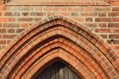 Cathedral of Koenigsberg. Fragment of Gothic architecture of the 14th century Stock Photos