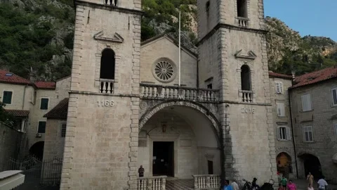 Cathedral in Kotor, Montenegro Stock Footage 277488219