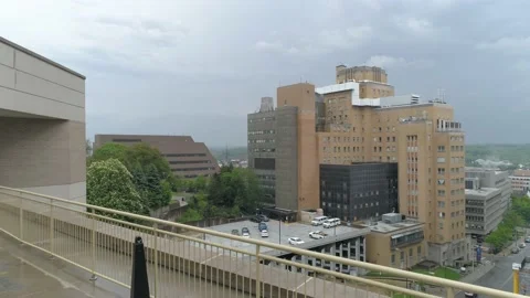 Cathedral of Learning Oakland Spring Summer Cloudy Day Aerial 4K Stock Footage 137555019