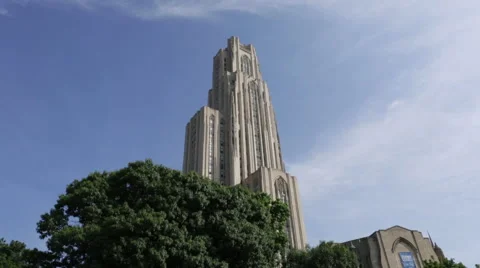 The Cathedral of Learning in Pittsburgh Stock Footage 64894341