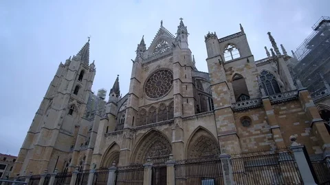 Cathedral of Leon 4k Stock Footage 96269255
