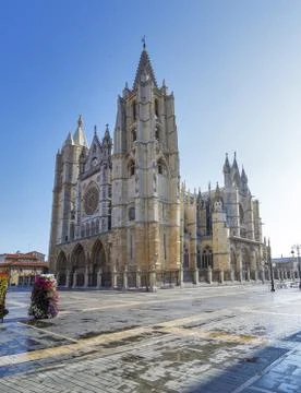 Cathedral of Leon Stock Photos