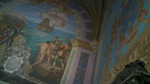 Cathedral of Lima (inside) Stock Footage