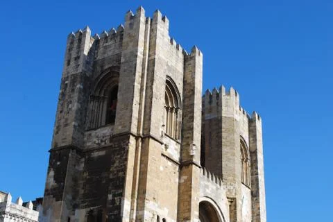 Cathedral in lisbon Stock Photos