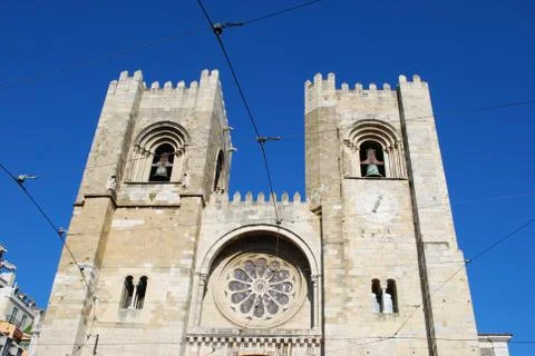 Cathedral in lisbon Stock Photos