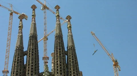 Cathedral long shot Stock Footage