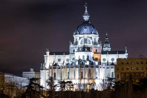 Cathedral in Madrid Stock Photos