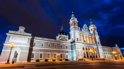 Cathedral in Madrid Stock Photos