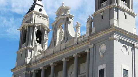 Cathedral of Madrid, Time Lapse, Spain Video stock 50827882