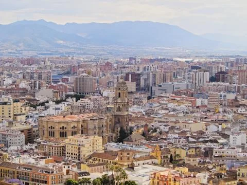 Cathedral in malaga, spain Stock Photos
