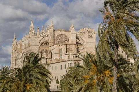 Cathedral of Mallorca Cathedral of Mallorca, 13th century, Historical-arti... Stock Photos