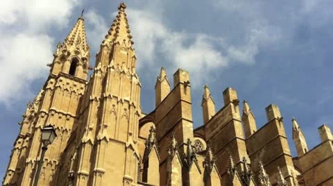 Cathedral of Mallorca Spain Stock Footage 9271016