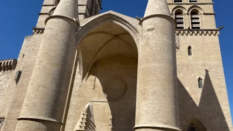 Cathedral of Montpellier Stock Footage 230659289