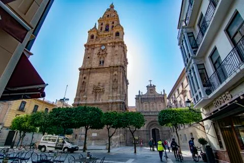 The Cathedral of Murcia in Spain Stock Photos