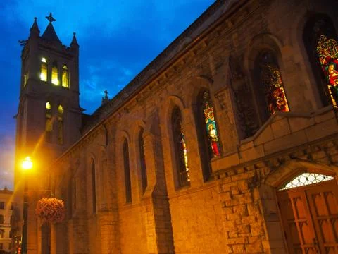 The cathedral at night Stock Photos