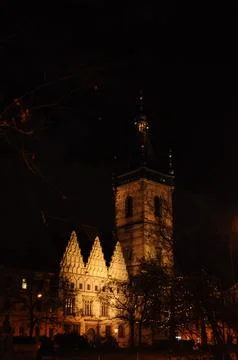 Cathedral at night Stock Photos