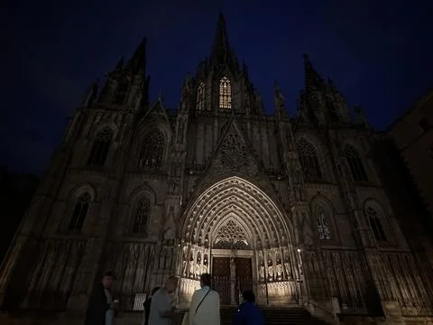Cathedral at night Foto stock