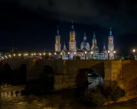 Cathedral at night Stock Photos