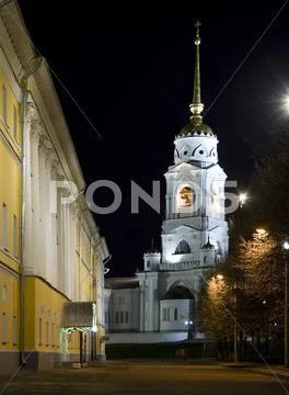 Cathedral orthodox night Stock Photos