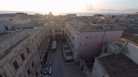 The cathedral of Ortigia. 5th century. Stock Footage 170562162