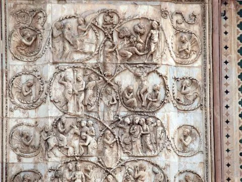 The cathedral  in Orvieto Stock Photos