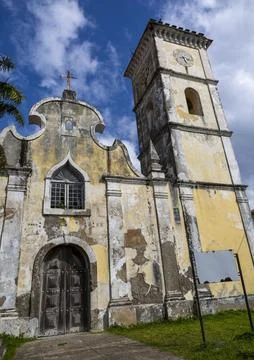 Cathedral of Our Lady of the Immaculate Conception, Inhambane Province, Inh.. 스톡 사진