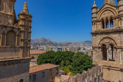 Cathedral of Palermo in Sicily Stock Photos