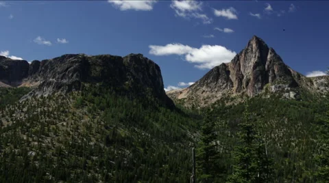 Cathedral peak and clouds Stock Footage 58031819