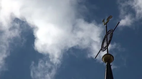 Cathedral Peak, Sky and Clouds Stock Footage 42309351