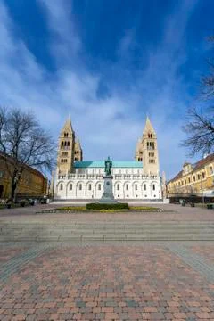 The Cathedral of Pecs Stock Photos