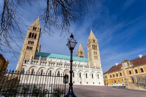 The Cathedral of Pecs Stock Photos