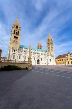 The Cathedral of Pecs Stock Photos