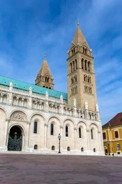 The Cathedral of Pecs Stock Photos