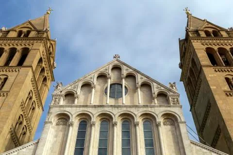 The Cathedral of Pecs Stock Photos