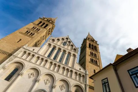 The Cathedral of Pecs Stock Photos