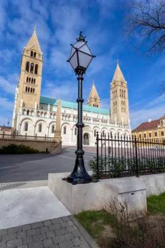 The Cathedral of Pecs Stock Photos